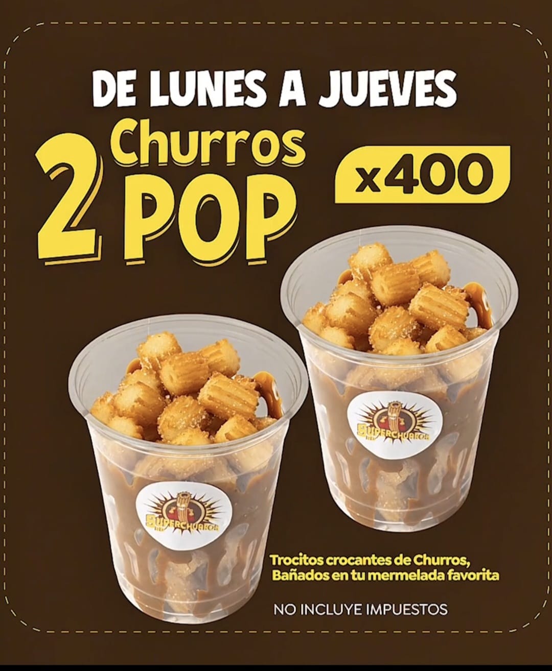 Oferta 2 Churros Pop